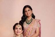 nita ambani saree look mother's day 2024 isha ambani shloka mehta radhika merchant lehenga saree design kxa