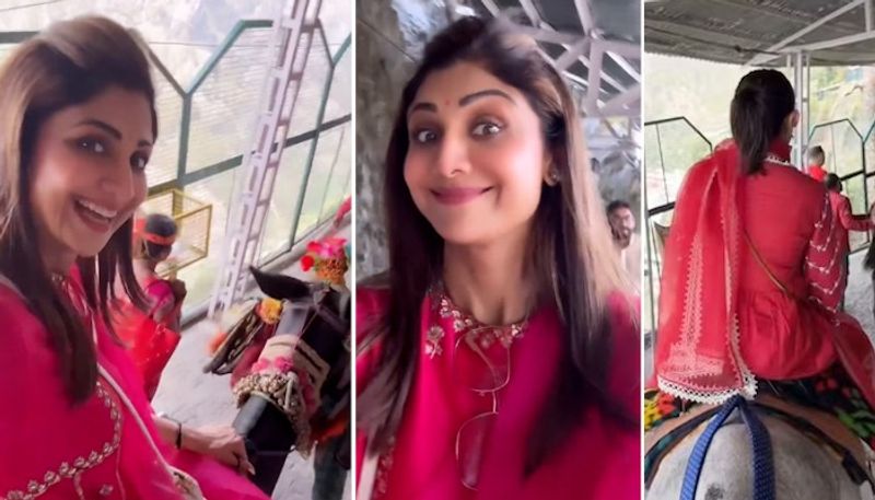 Kya Faida Itna Yoga Karke': Netizens troll Shilpa Shetty for riding horseback to Vaishno Devi temple (WATCH) RBA