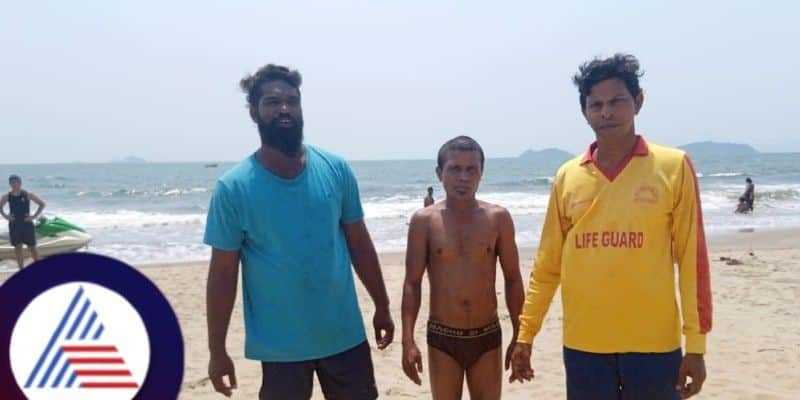 Uttara kannada news laborer rescued by lifeguard staff at karwar sea rav