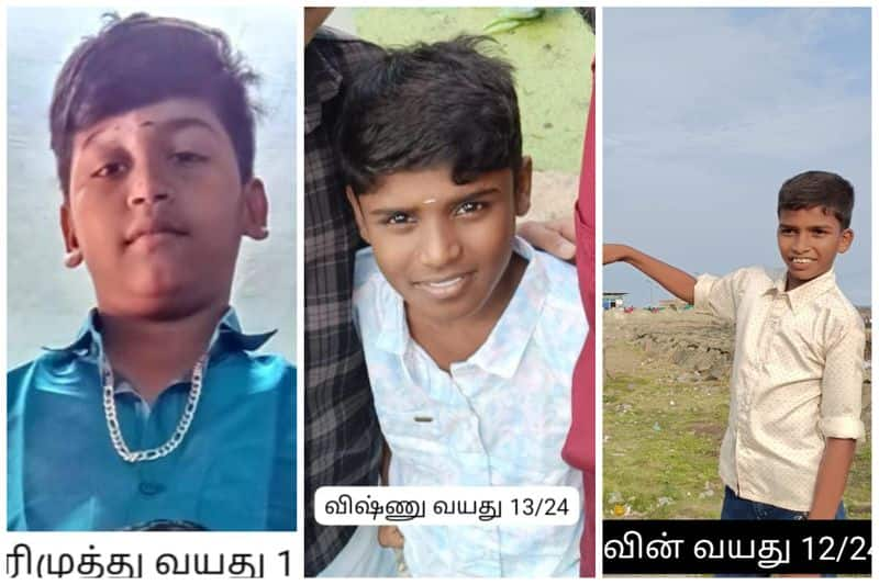 3 minor boys drowned death at well in karur district vel