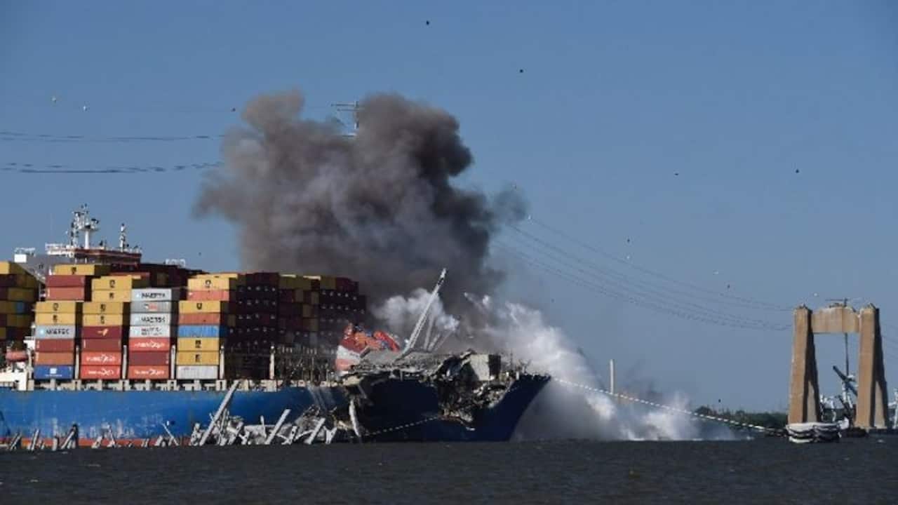 Baltimore: Francis Scott Key Bridge wreckage demolished in controlled explosion; WATCH dramatic video