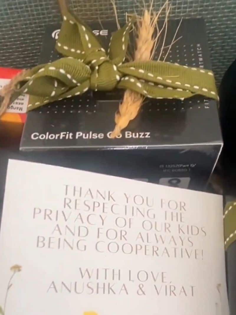 Virat Kohli and Anushka Sharma thank camera man and Send Special gifts for respecting privacy of their kids rsk