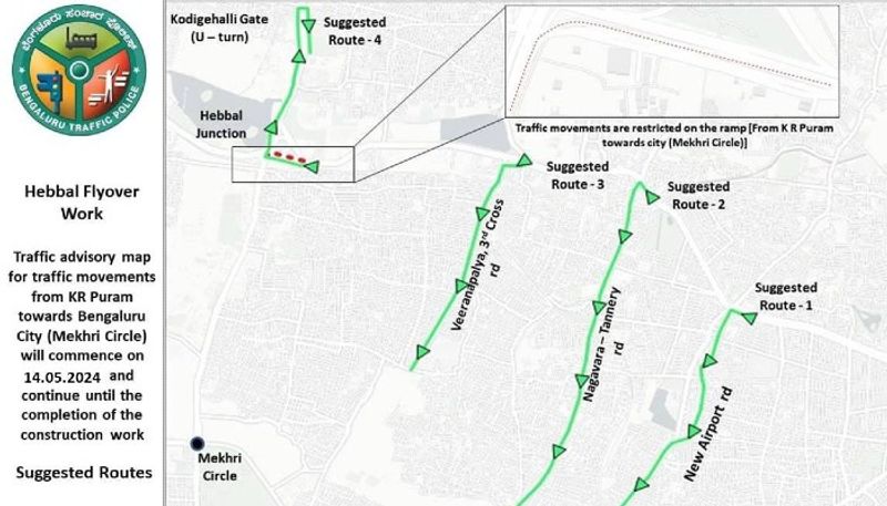 Bengaluru: KR Puram up ramp of Hebbal Flyover closed from May 14 for construction, check alternate routes vkp