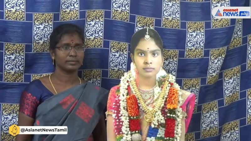 a family members held flower purifying bathing ceremony for dead daughter in thanjavur vel