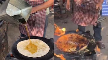 WATCH Viral video of man making paratha with diesel; Internet says "true recipe for cancer" RTM