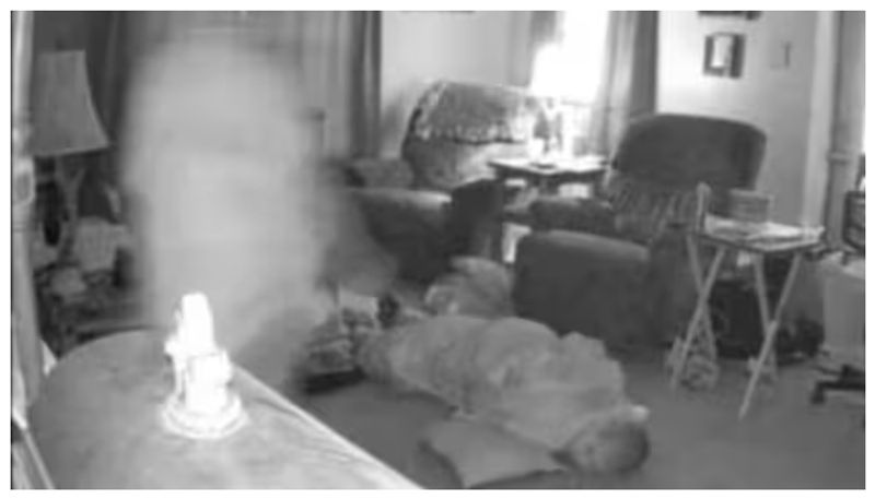 picture of a ghostly figure staring at a sleeping child shared by his father on social media is going viral 