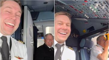  Viral Video: Man Joins Father As Co-Pilot for Retirement Farewell Flight [Watch] NTI