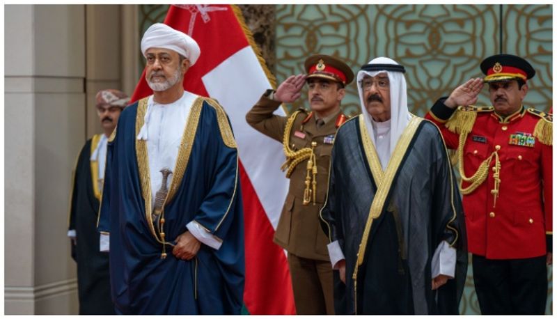 Oman Ruler Sultan Haitham bin Tariq arrived at Kuwait City for two days official visit