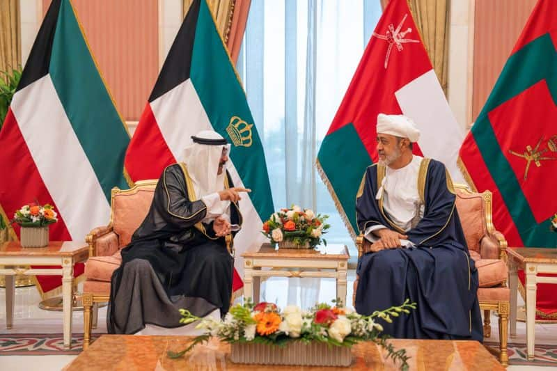 Oman Ruler Sultan Haitham bin Tariq arrived at Kuwait City for two days official visit