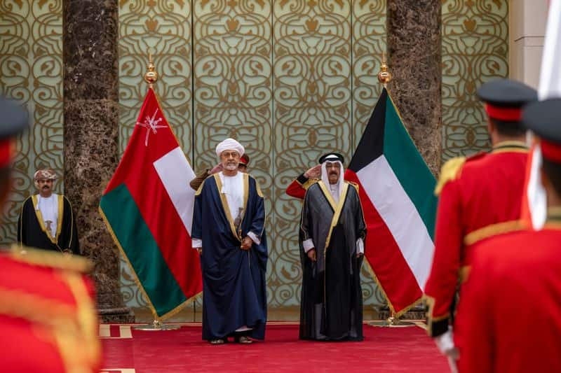 Oman Ruler Sultan Haitham bin Tariq arrived at Kuwait City for two days official visit