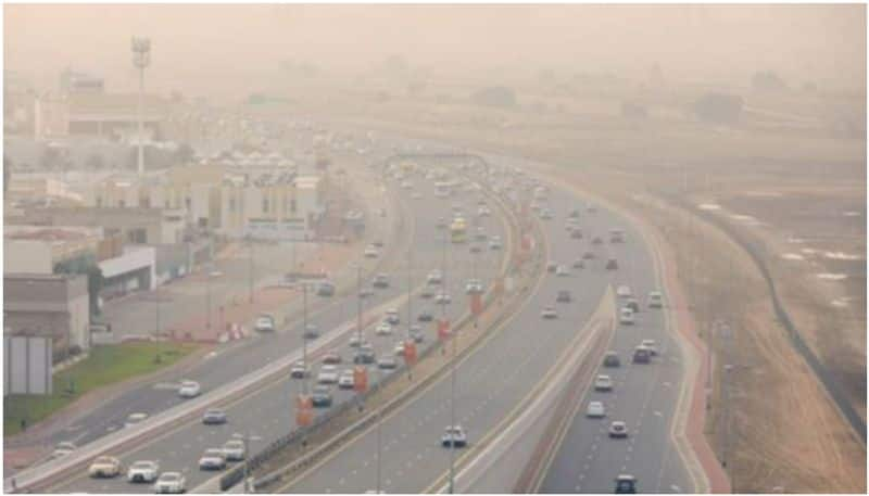 Yellow alert issued for dust in abu dhabi   