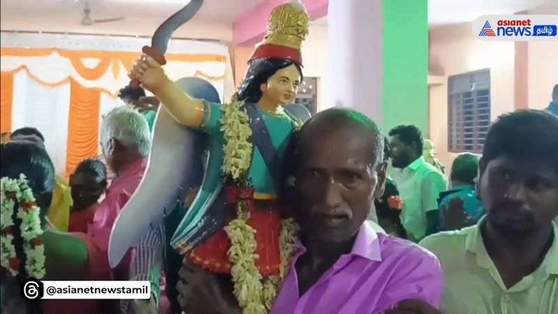 Christians and muslims celebrate the church car festival combinedly in ariyalur vel