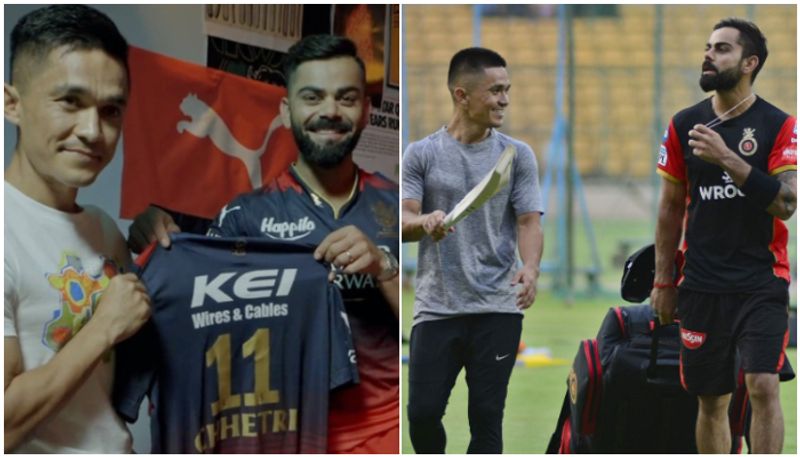 virat kohli sends wishes to sunil chhetri after his retirement video