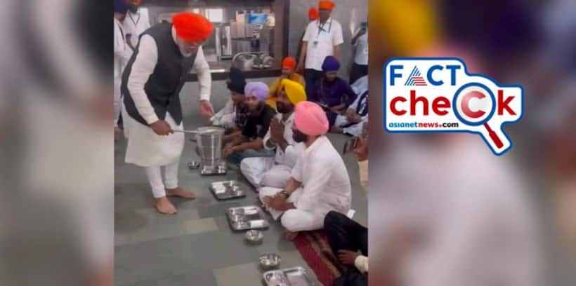 Fact Check: PM Modi was NOT holding empty bucket to serve food at langar in Patna