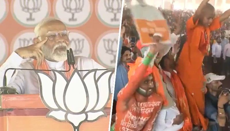 'Kya badhiya makeup kiya hai': PM Modi praises children dressed as himself and CM Yogi at Jaunpur rally (WATCH)