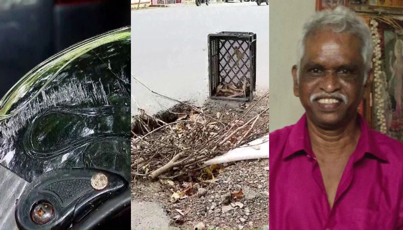 After 3 months the pit was not covered; An elderly man met a tragic end after scooter falling into a pit constructed by the Water Authority in palakkad