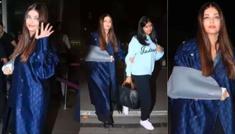 injured Aishwarya Rai leave for Cannes Film Festival mrq