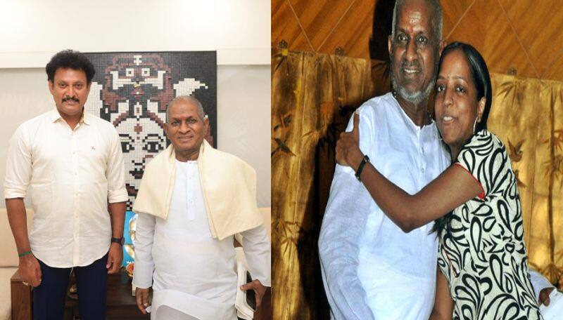 Minister Anbil Mahesh Met ilayaraja and released awareness video on women empowerment music by bhavatharini ans