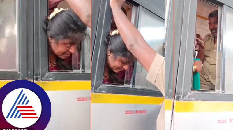 Woman head gets stuck in KSRTC bus window while spitting, freed later sgb