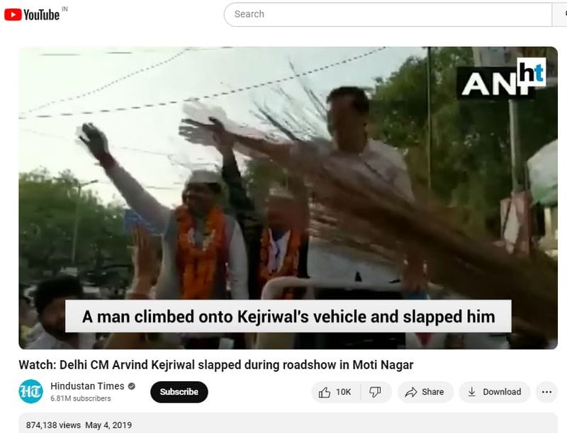 Fact Check Man slapping Arvind Kejriwal video is old and unrelated with Lok Sabha Elections 2024