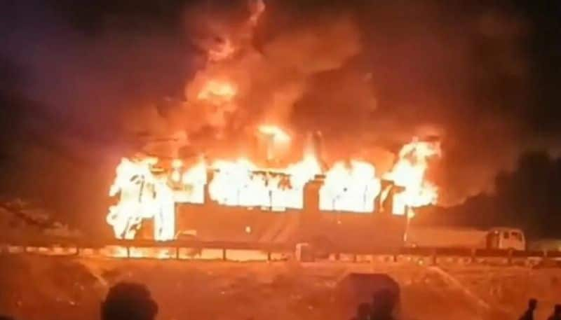 Eight Burnt To Death As Bus Carrying Devotees Catches Fire In Haryana