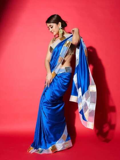 ब्लू हैंडलूम साड़ी (Blue Handloom Saree)