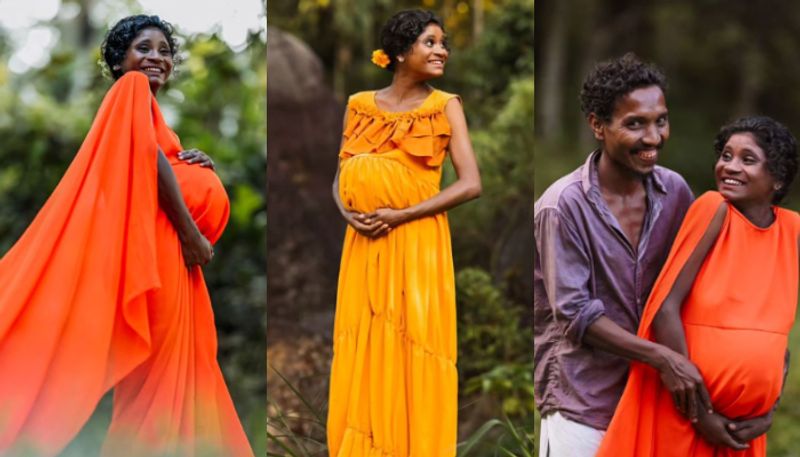 maternity photoshoot of wayanad lady saranya by athira joy