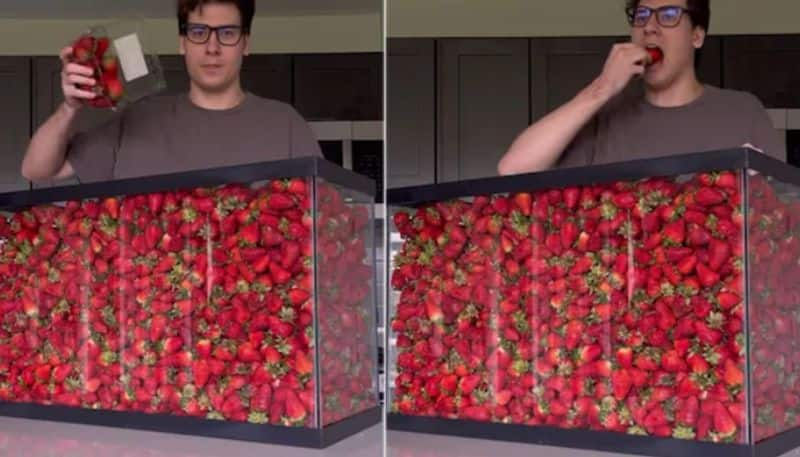 Man Attempts to Eat 100 Litres Of Strawberries