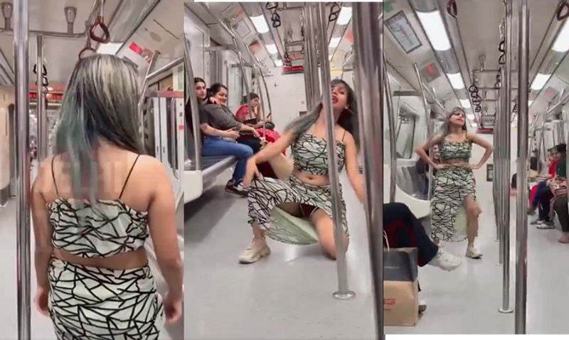 Girl Shoot obscene dance move in Delhi Metro Netiznes slams for crossing limit ckm