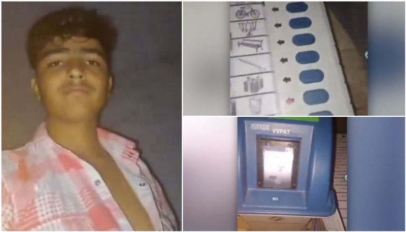 video in which man polls his vote for eight times for bjp in uttar pradesh polling booth