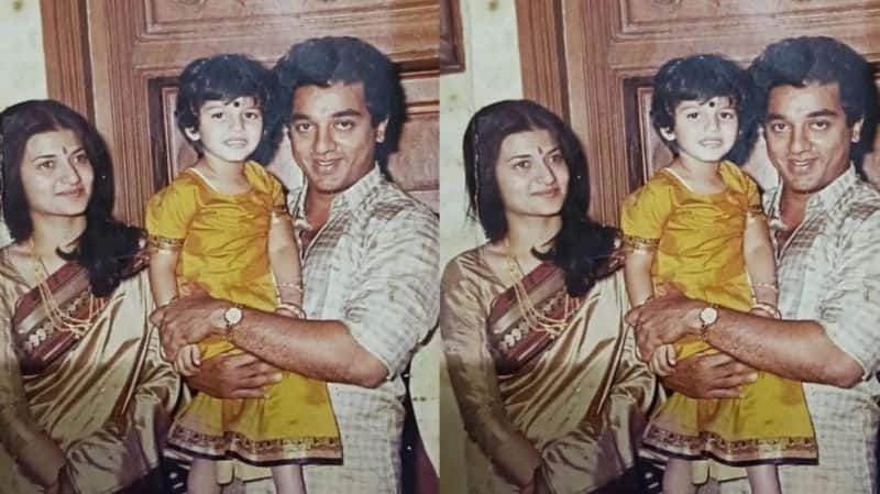 Shruti Haasan shares cute pic of her mom sarika with dad kamalhaasan gan