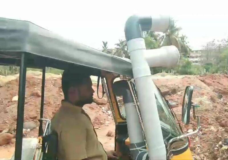 A driver who changed his auto to escape the heat in Cuddalore KAK