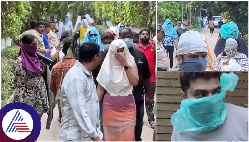 Telugu celebrities who came to Bengaluru rave party and covered their faces in dustbin covers sat