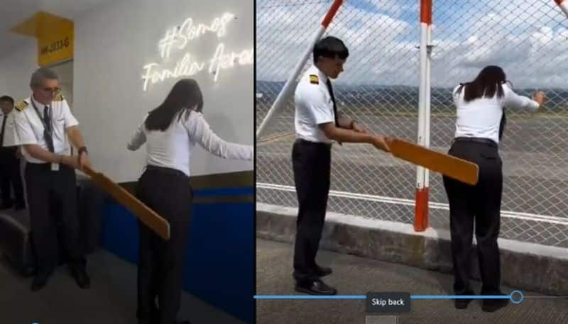 Colombian woman pilot celebration video viral mrq