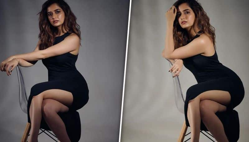 Sexy photos: Ashika Ranganath flaunts her toned body in BOLD black cutout gown RBA