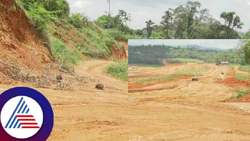 Karnataka Housing Board constructing layout by digging hill in Madikeri at Kodagu rav