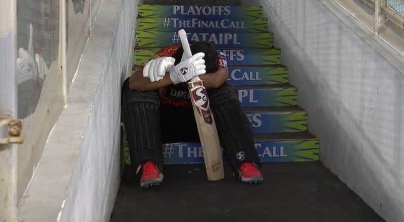 Rahul Tripathi Sad for His Run Out During KKR vs SRH Qualifier 1 at Ahmedabad after his first Half Century in this IPL season rsk