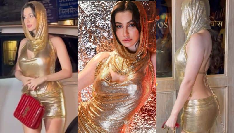 Arbaaz Khan's ex-girlfriend Giorgia Andriani flaunts HOT figure in golden backless dress, see pictures RKK