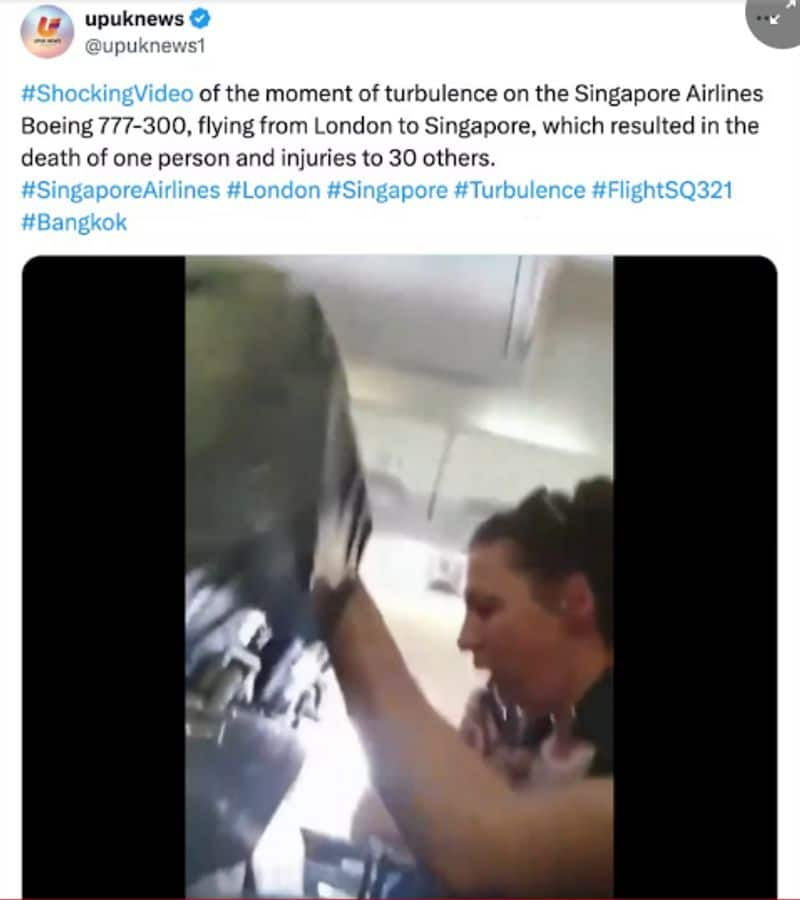 Is this video of Singapore flight in turbulence here is the fact check 