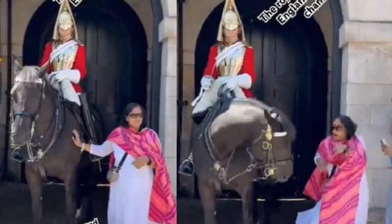 woman touches kings guard horse then this is happened 