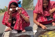 Social media users express disapproval as woman's video of cooking omelette on road goes viral [WATCH] NTI
