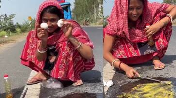 Social media users express disapproval as woman's video of cooking omelette on road goes viral [WATCH] NTI