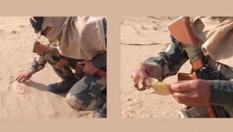 BSF jawan roasts papad in sand as Rajasthans Bikaner sizzles at 46 degrees Vin