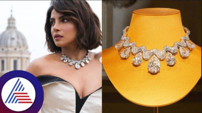 Priyanka Chopra wears 140 carat diamond necklace worth Rs 350 crore at Rome Bulgari event skr