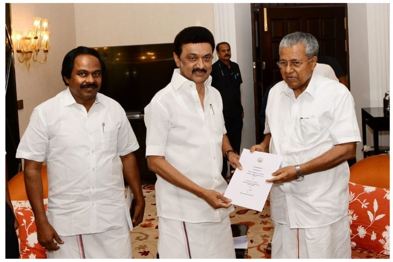 Tamil Nadu Chief Minister MK Stalin wrote to his Kerala counterpart Pinarayi Vijayan on Thursday urging him to stop the works vel