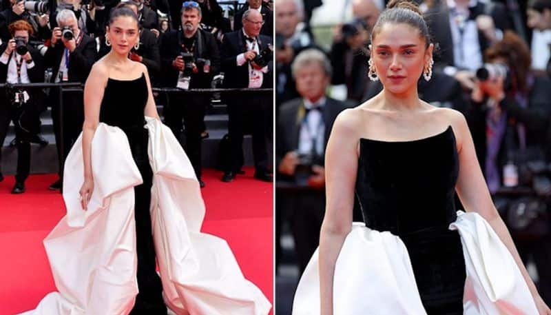 Cannes 2024: Aditi Rao Hydari walks the red carpet in style as she dons a black-white gown RKK