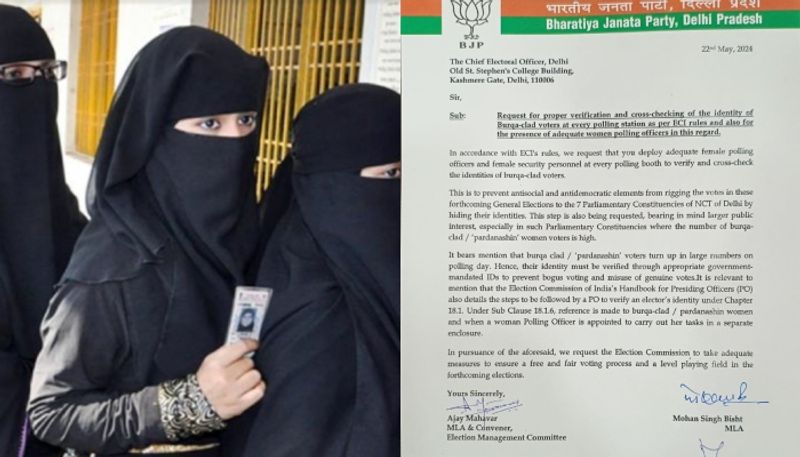 BJP Demands Verification Of Burqa Clad Voters Writes To Election Commission