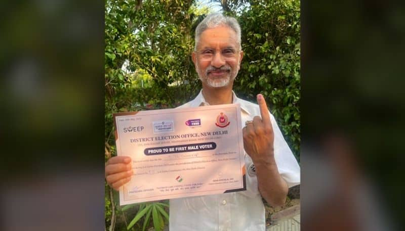 S Jaishankar is '1st male voter' at his booth, proudly shares certificate; SEE post here