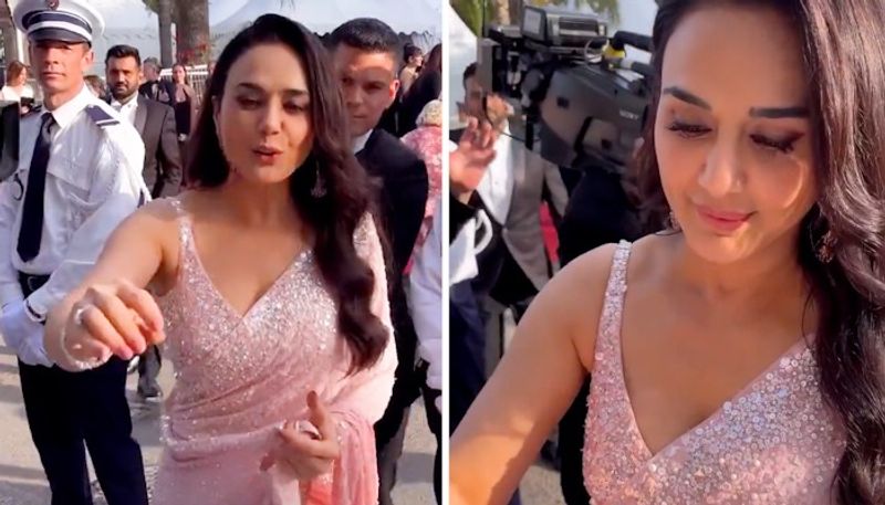 Cannes 2024: Preity Zinta looks stunning in Seema Gujral's pink-coloured saree RBA