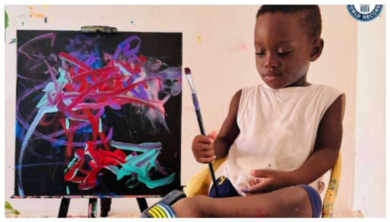 The worlds youngest male artist is one-and-a-half years old 